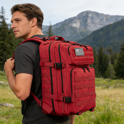 Sac à dos tactique 45 L pour hommes et femmes – Sac de randonnée, camping et voyage grande capacité, sac d'évacuation 3 jours pour le fitness et l'aventure en plein air, 13 coloris disponibles
