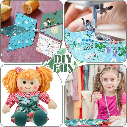 70 pièces de tissu pour patchwork prédécoupées 25x25 cm - Lot de tissus à motifs floraux, saisonniers et multicolores, mélange de coton doux et lavable pour courtepointes, loisirs créatifs, couture, décorations de fêtes et projets DIY