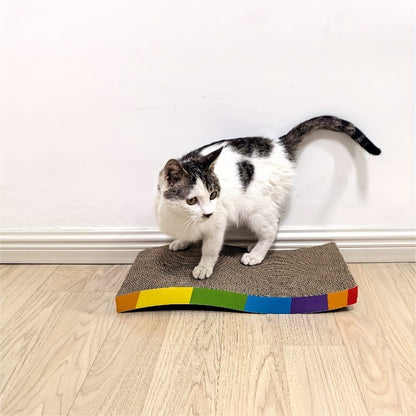 Corrugated Cat Scratching Board – Durable, Non-Shedding, High-Strength Cardboard Scratcher Pad for Indoor Cats, Keeps Cats Happy & Furniture Safe, Affordable Pet Toy