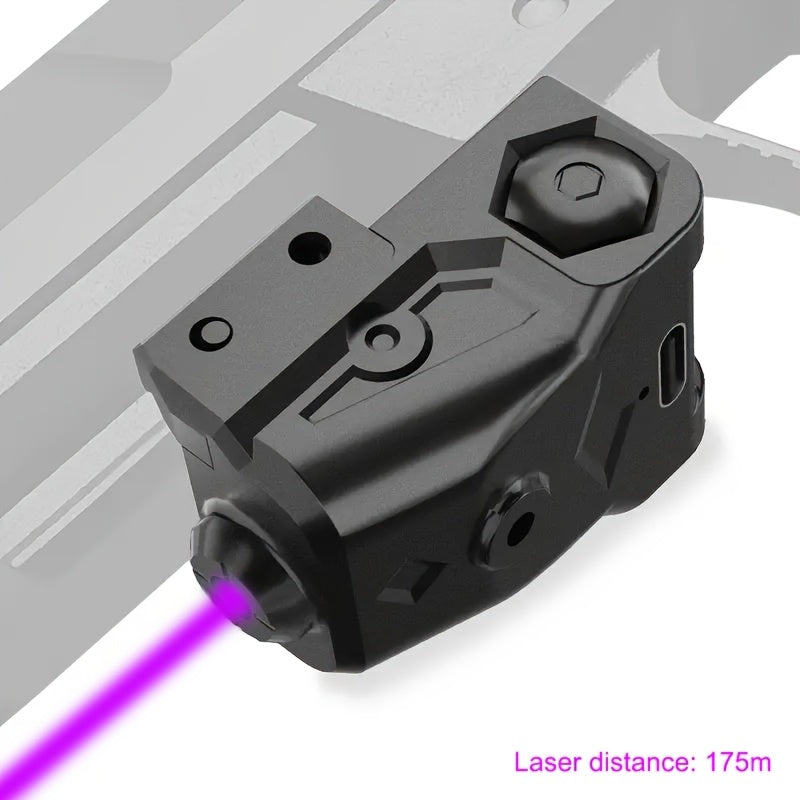Viseur laser compact pour pistolet, vert, rouge ou violet, rechargeable par USB-C, laser ultra-compact pour arme de poing avec rail Picatinny de 20 mm, interrupteur ambidextre pour la plupart des pistolets et fusils