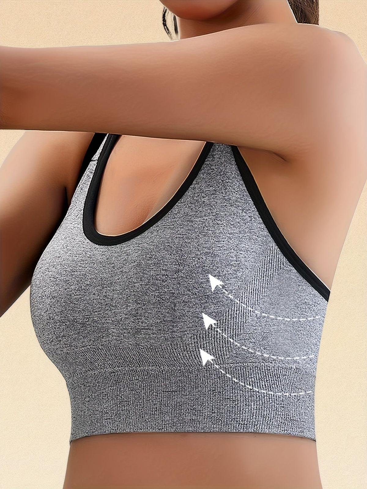 Lot de 5 brassières de sport sans coutures pour femme – Brassière de yoga et de fitness souple sans armatures, tissu extensible opaque, ensemble de brassières confortables pour le sport, le yoga et le quotidien
