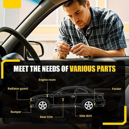 Kit d'assortiment de clips de fixation pour voiture 115/635/640/1290 pièces - 16 tailles de rivets en nylon pour pare-chocs et garde-boue, fixations automobiles avec serre-câbles et outil de démontage