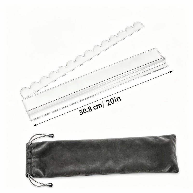 Ensemble de 4 réglettes de Mah-jong américain, 20 pouces, en acrylique transparent, avec poussoirs en U, antidérapantes et robustes, incluant sac de rangement, accessoires de jeu pour table de Mah-jong