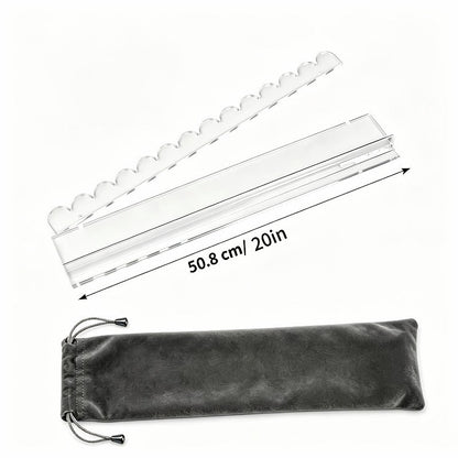 Ensemble de 4 réglettes de Mah-jong américain, 20 pouces, en acrylique transparent, avec poussoirs en U, antidérapantes et robustes, incluant sac de rangement, accessoires de jeu pour table de Mah-jong
