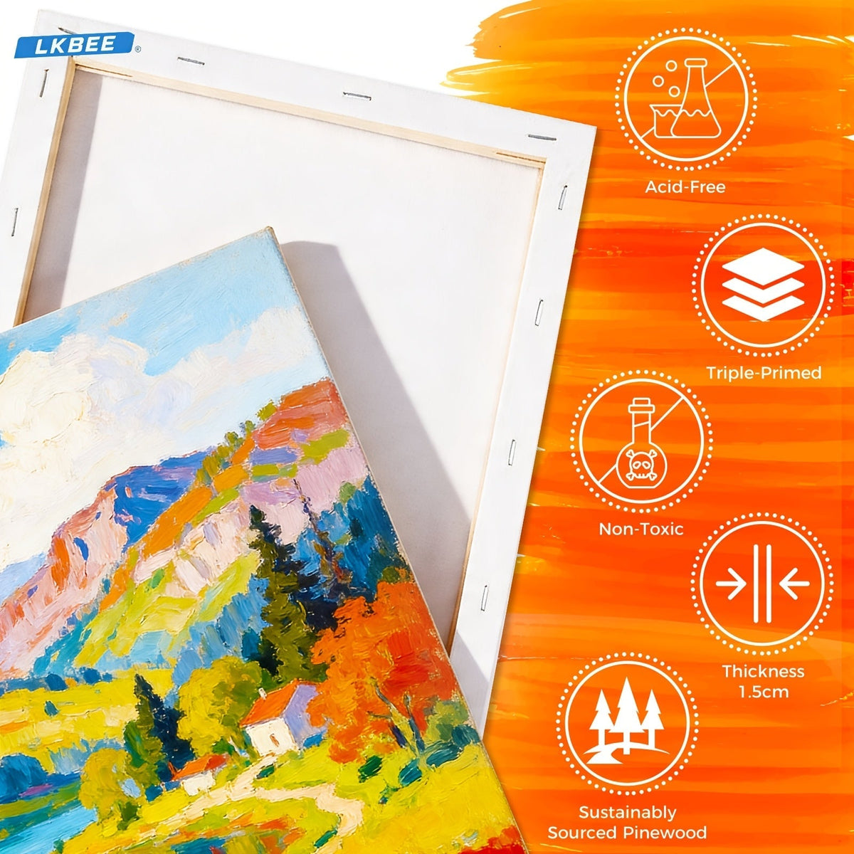 Lot de châssis entoilés ronds et carrés multi-formats – Packs de 5 à 20 pièces en 10x10, 11x14, 12x12, 16x16 et plus – Idéal pour le pouring acrylique, la technique humide sur humide, la peinture à l'huile et l'enseignement en classe