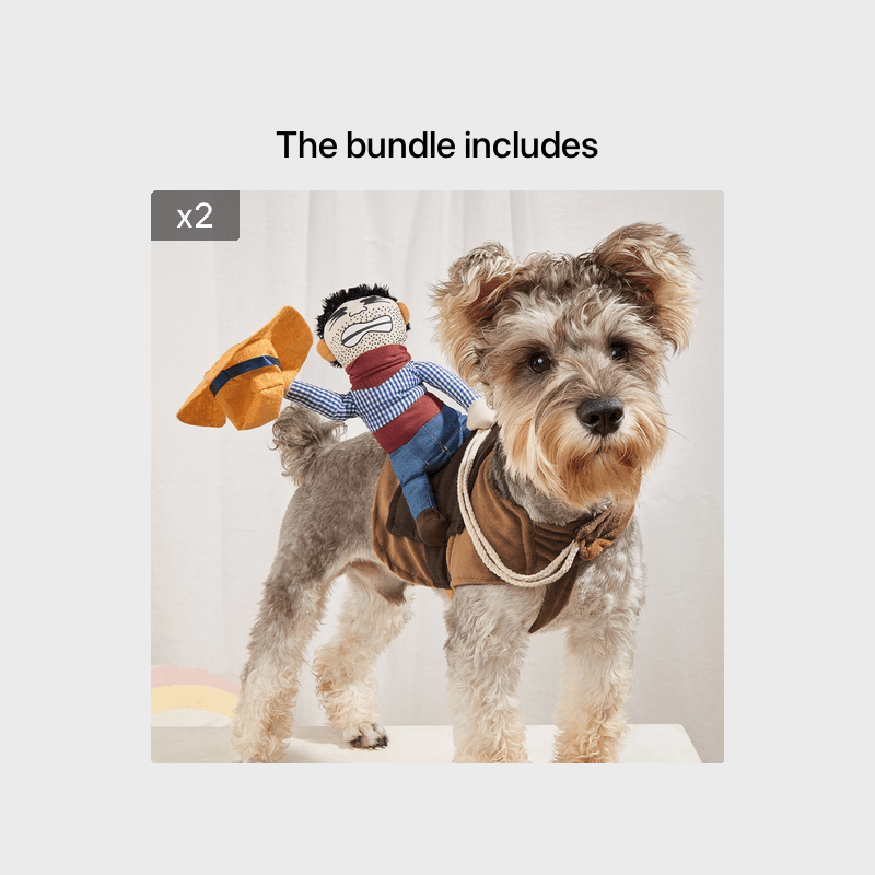 Costume de cowboy cavalier pour chien pour Halloween – Déguisement amusant et original pour golden retriever, caniche et chiens de taille moyenne à grande, tenue de fête d'Halloween pour chien