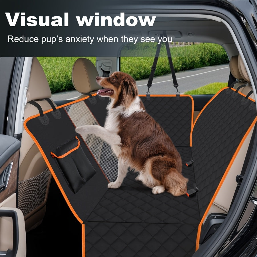 Housse de siège auto pour chien robuste, imperméable et antidérapante, protection de banquette arrière, résistante aux rayures et aux déversements, en nylon, avec rabats latéraux, installation facile, lavable en machine, pour SUV, berline et camion