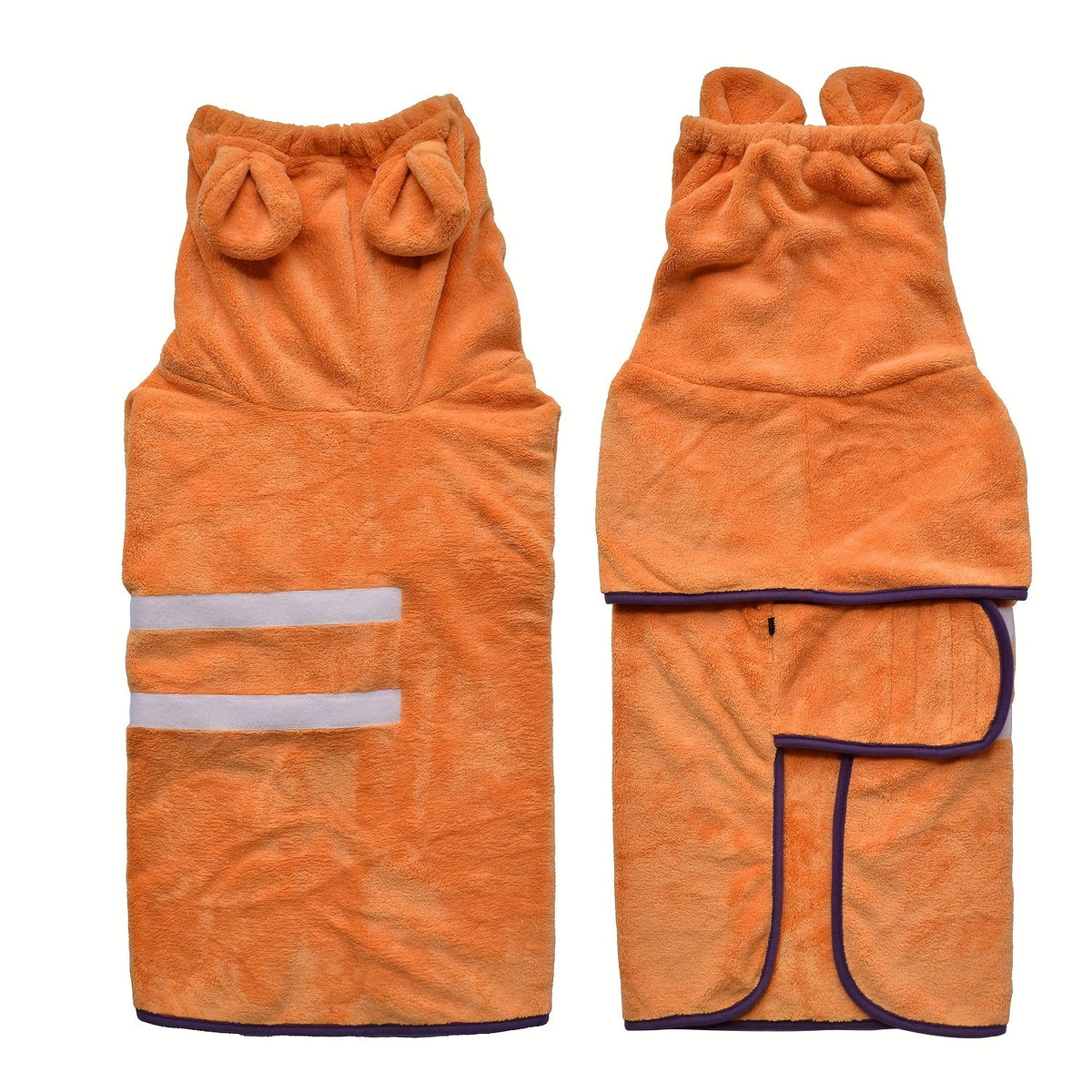 Peignoir pour chien à capuche ultra-absorbant à séchage rapide, manteau de séchage douillet pour chien après le bain, pyjama pour chien XS S M L XL XXL 3XL, 6 couleurs : bleu foncé, rose, vert, bleu clair, orange, gris
