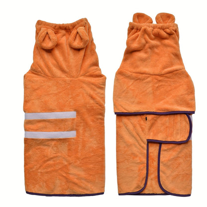 Peignoir pour chien à capuche ultra-absorbant à séchage rapide, manteau de séchage douillet pour chien après le bain, pyjama pour chien XS S M L XL XXL 3XL, 6 couleurs : bleu foncé, rose, vert, bleu clair, orange, gris