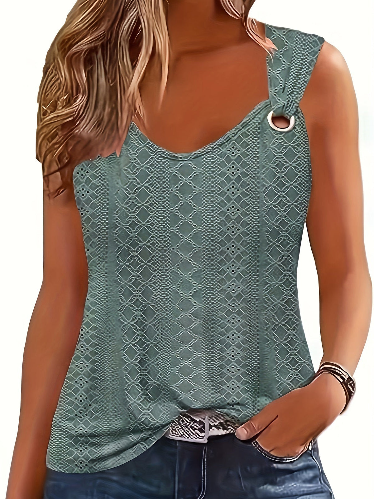 Débardeur sans manches à col en V pour femme – Haut d'été décontracté, ample et confortable, t-shirt léger tendance pour femme, 5 couleurs, tailles S-XL, tenue décontractée au quotidien