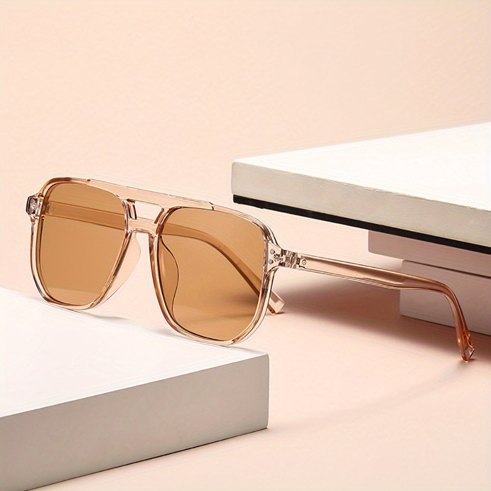 Lot de 3 lunettes de soleil rectangulaires à motif léopard pour femme – Lunettes de mode avec monture en polycarbonate, double pont et verres réfléchissants, idéal pour le quotidien, les festivals d'été, les anniversaires et la fête des mères