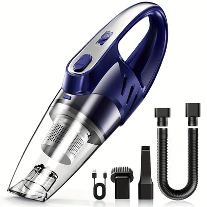 Cordless Car Vacuum Cleaner 6000PA High-Power Suction, 2000mAh Rechargeable Handheld Vacuum with 5 Accessories, Quiet Motor for Car Interior, Home & Pet Hair – Pink Women's Gift
