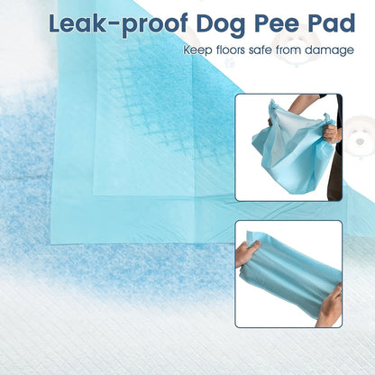 Alèses pour chiens extra larges 147 x 81 cm, lot de 40, tapis d'apprentissage jetables pour chiots, ultra-absorbants et anti-fuites, pour chiens, chats et incontinence adulte