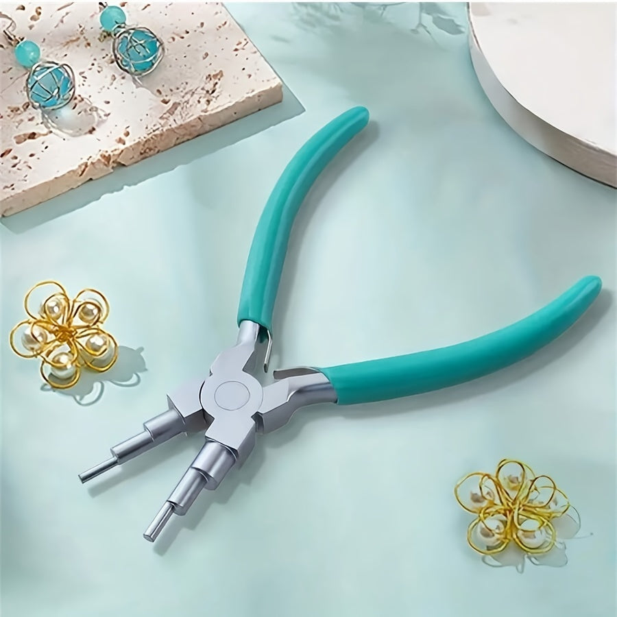 Pinces pour la création de bijoux – Outil en acier au tungstène à bec rond et pointu pour anneaux de 3-10 mm, pliage et façonnage de fil pour le bricolage et la réparation de bijoux