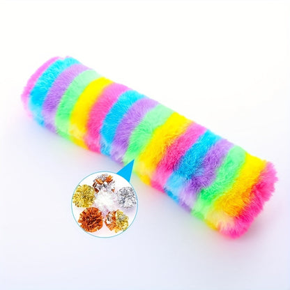 Ensemble de jouets interactifs pour chat – Lot de coussin en peluche, jouet à mâcher et jouet sonore pour chatons et chats d'intérieur, kit de jeu doux et résistant aux morsures