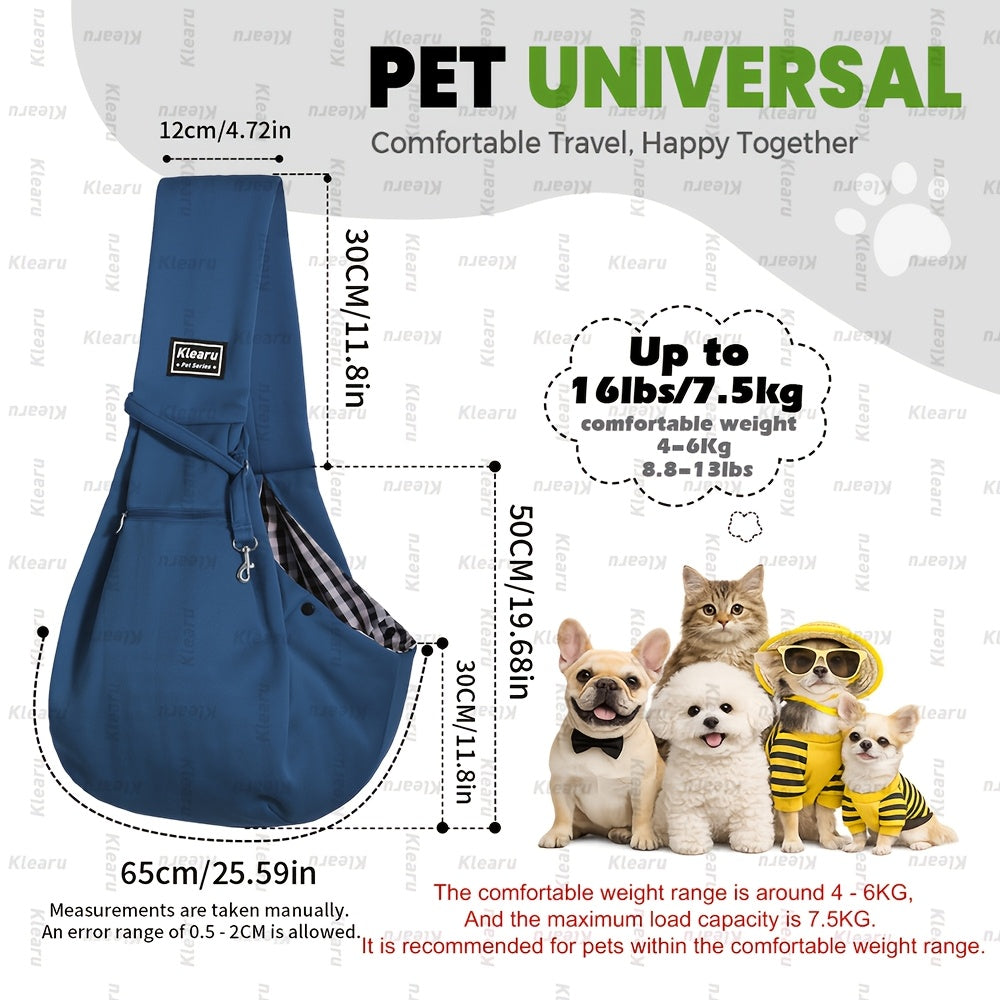 Sac bandoulière de transport pour chats et chiens jusqu'à 6,3 kg - Sac de transport croisé pour petits chiens et chats avec poche zippée - Sac bandoulière mains libres pour voyages en extérieur - Cadeau pour animaux pour Halloween et Noël