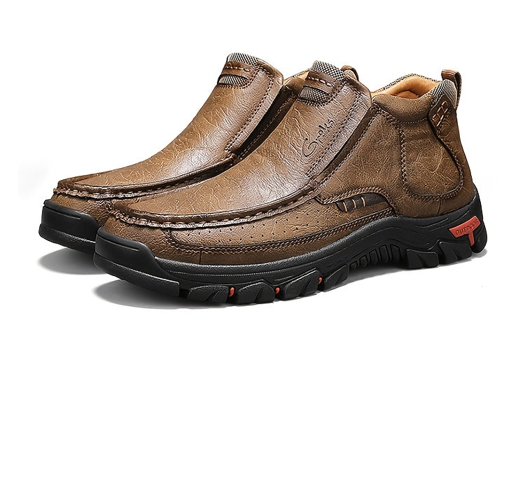 Bottines à enfiler cousues main pour homme GREKS, mocassins décontractés style Chukka, semelle antidérapante pour la randonnée, la conduite et le quotidien – chaussures légères et confortables pour homme