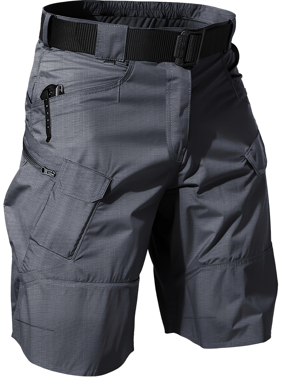Shorts cargo pour hommes – Shorts tactiques de travail respirants à séchage rapide avec design multi-poches pour la randonnée, le plein air, la pêche et le quotidien, Noir Kaki Gris Vert Fougère, Tailles S-XXXL