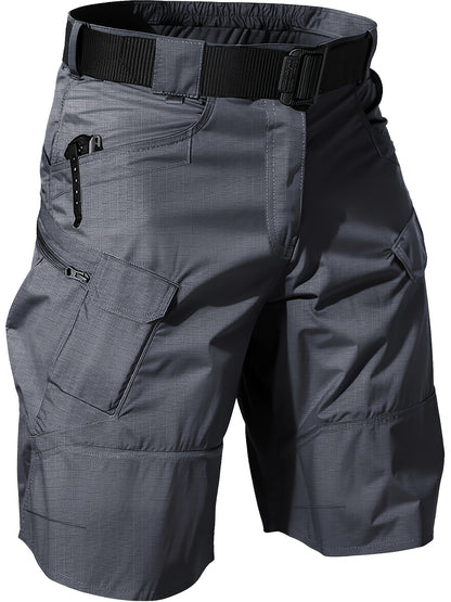 Shorts cargo pour hommes – Shorts tactiques de travail respirants à séchage rapide avec design multi-poches pour la randonnée, le plein air, la pêche et le quotidien, Noir Kaki Gris Vert Fougère, Tailles S-XXXL