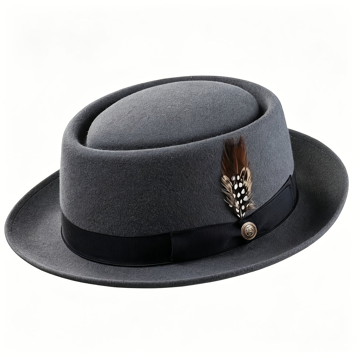Chapeau pork pie ajustable en laine de qualité supérieure pour hommes et femmes – Style fedora unisexe léger, 5 coloris, idéal pour les fêtes, mariages, festivals, cadeaux de Noël et de Saint-Valentin