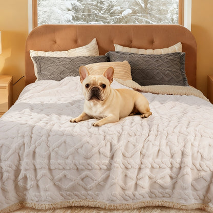 Couverture imperméable pour animaux, jeté réversible en polaire Sherpa, protège-canapé et lit pour chiens et chats, lavable en machine, tailles S, M, L, XL, gris clair, kaki, beige, gris foncé