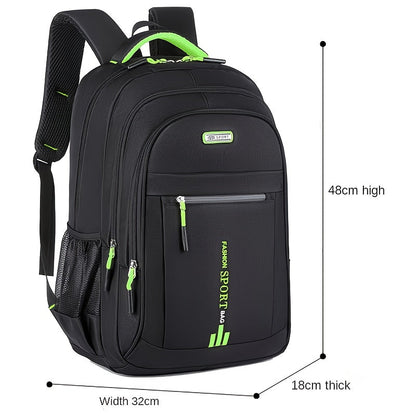 Ensemble de sac à dos de voyage grande capacité pour homme, sacoche pour ordinateur portable en nylon durable à compartiments multiples avec sangles réglables pour les voyages d'affaires et le campus – Combinaison sac à dos et sac à bandoulière