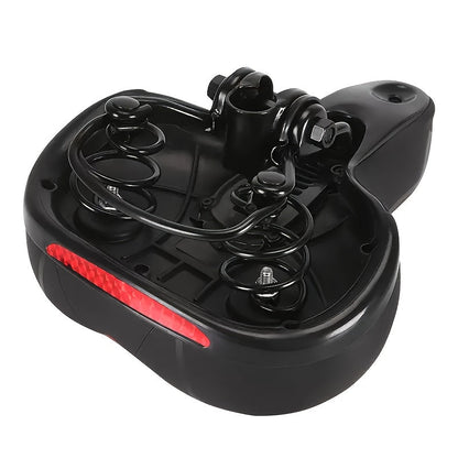 Selle de vélo rembourrée en gel, imperméable et absorbant les chocs – Coussin large en cuir et mousse souple avec bande réfléchissante pour vélos de ville, de montagne, de route et de sport, ajustement universel pour hommes et femmes