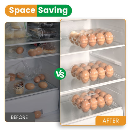 Lot de 60 boîtes à œufs transparentes en plastique, 12 alvéoles avec étiquettes – Boîtes à œufs en PET en gros pour la cuisine, l'élevage, la ferme avicole, le marché fermier et le stockage au réfrigérateur, capacité d'une douzaine d'œufs standard