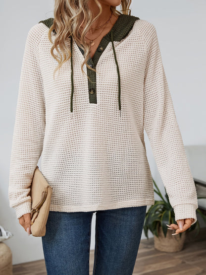Sweat-shirt à capuche décontracté pour femme, manches longues, pull uni, coupe ample, haut confortable pour le quotidien, blanc cassé, noir, rose, S M L XL XXL