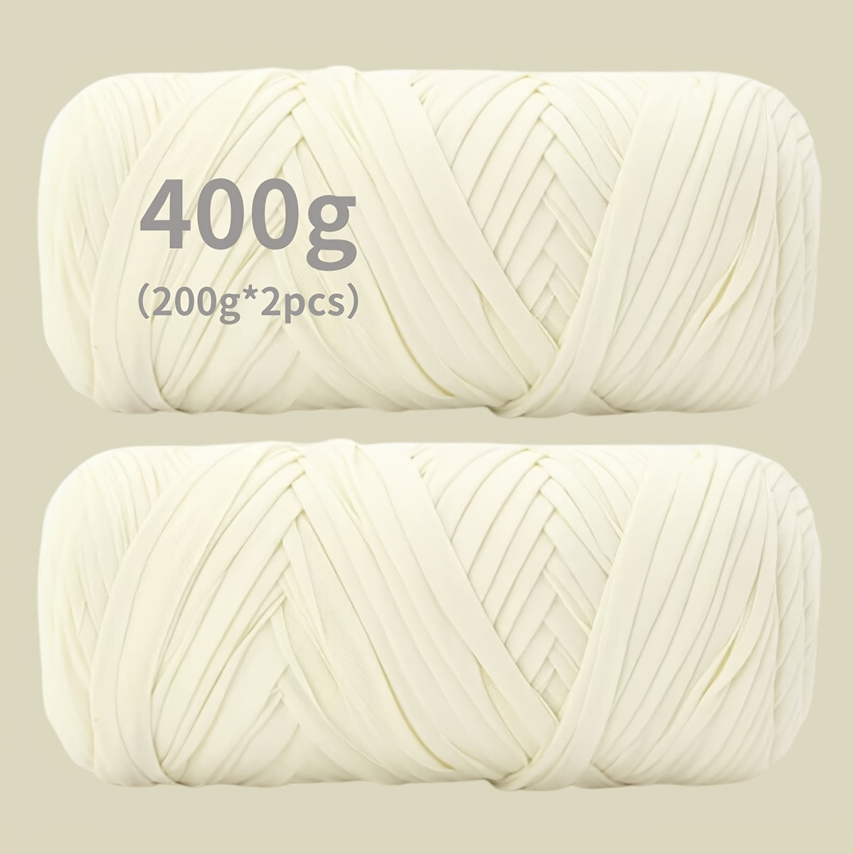 Fil de coton pour t-shirt 400 g (2 x 200 g) mélange de coton épais en 49 couleurs – Fil épais et doux pour paniers au crochet, sacs, tapis, projets de macramé et tricot – Fil de loisirs créatifs idéal pour les débutants