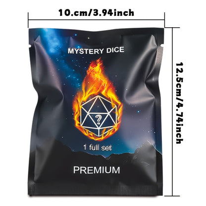 Set de dés polyédriques pour JDR avec sac en velours, 7 dés en acrylique pour Dungeons & Dragons, MTG, jeux de plateau, set complet D20 D12 D10 D8 D6 D4, cadeau idéal pour Halloween, Noël ou un anniversaire