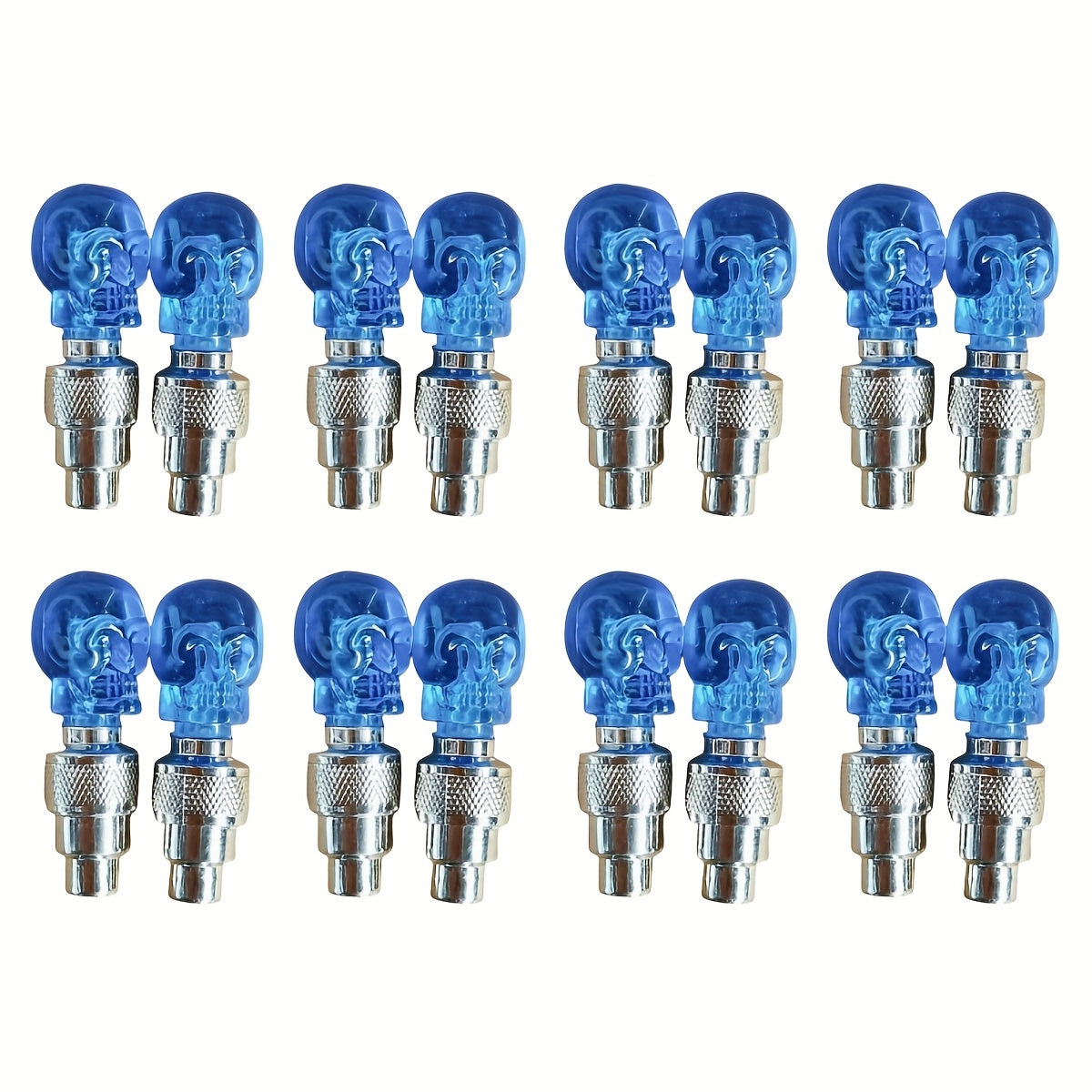 Bouchons de valve de pneu LED avec effet lumineux respirant et cheval au galop, 4/8/16 pièces, capuchons de valve de roue lumineux pour voiture, moto, vélo – Lumière de roue « Wind Fire », protection UV et antidéflagrante – Vert, rouge, bleu, squelette