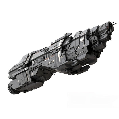 6595 Pieces MOC Sci-Fi Heavy Cruiser UNSC Warship Building Kit – Modular Micro Bricks Collectible Interstellar Vessel Model for Adults, Space Enthusiasts, Home Office Display Decor & Gift