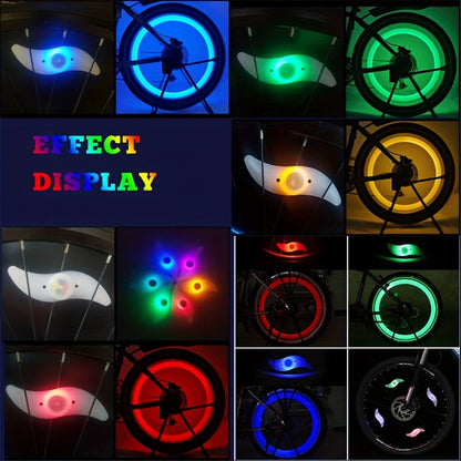 LED Bike Spoke Lights 8 Pack Bicycle Wheel Tire Lights Waterproof Safety Night Riding Lights Visible 360° for Road Mountain Bike Adults Kids Men Women Cycling Accessories Gift