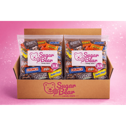 Mélange de chocolats assortis en vrac, format individuel, emballés individuellement - Assortiment chocolat au lait, caramel et beurre de cacahuète, sachet pour fête, 1 lb, 3 lb, 6 lb