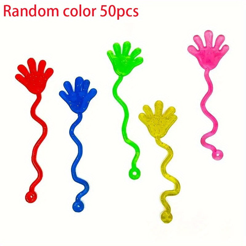 Lot de jouets collants en vrac pour enfants – Mains collantes extensibles à lancer, cadeaux de fête, prix de classe, remplissage de sacs surprises pour Halloween ou anniversaire | 12, 24, 36 ou 50 pièces, couleurs aléatoires