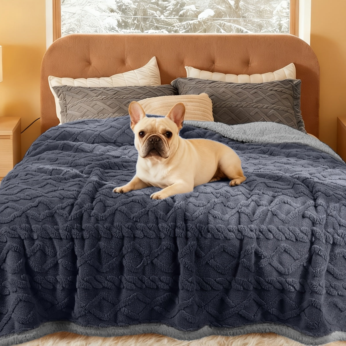 Couverture imperméable pour animaux, jeté réversible en polaire Sherpa, protège-canapé et lit pour chiens et chats, lavable en machine, tailles S, M, L, XL, gris clair, kaki, beige, gris foncé