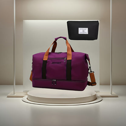 Sac de voyage grande capacité pour femme avec compartiment humide/sec – Sac de sport pour fitness et yoga, fourre-tout pour week-end et nuitée, loisirs et plein air, disponible en plusieurs coloris