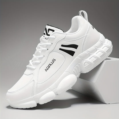 Baskets de course sur route pour hommes – Chaussures de sport à lacets, antidérapantes et résistantes à l'usure, baskets décontractées pour l'extérieur toutes saisons, bleu noir blanc, tailles US 6,5–13,5