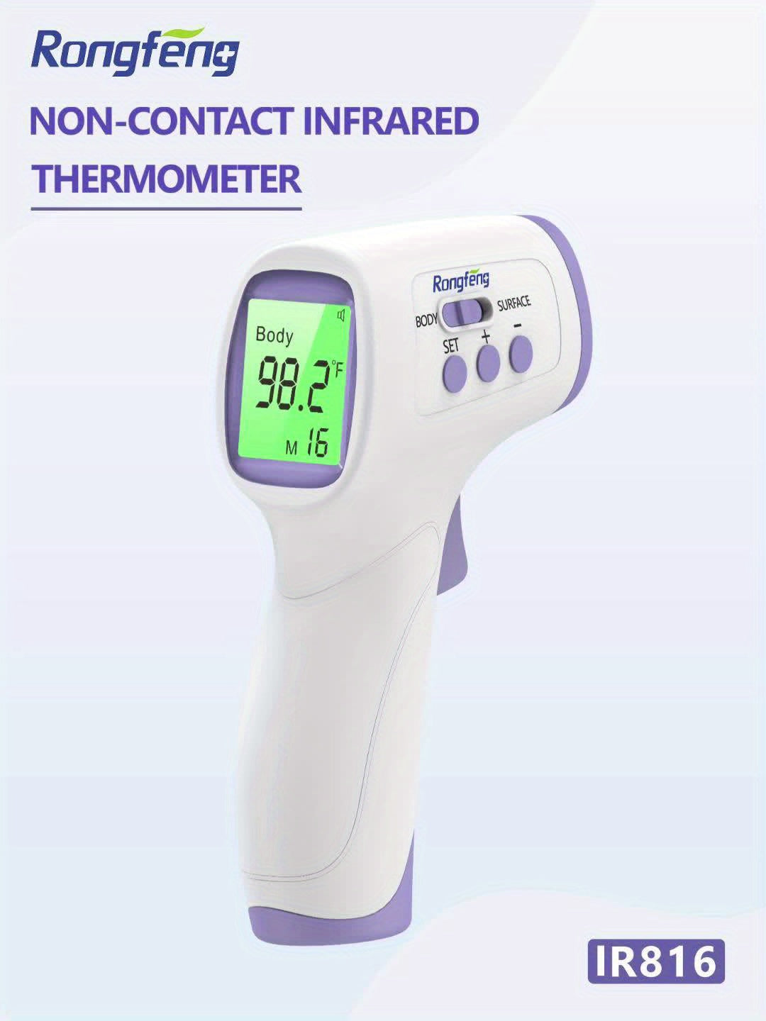 Thermomètre frontal sans contact pour adultes et enfants – Thermomètre infrarouge numérique avec alarme de fièvre, écran rétroéclairé 3 couleurs, 28 mémoires, résultats rapides et précis pour tous les âges