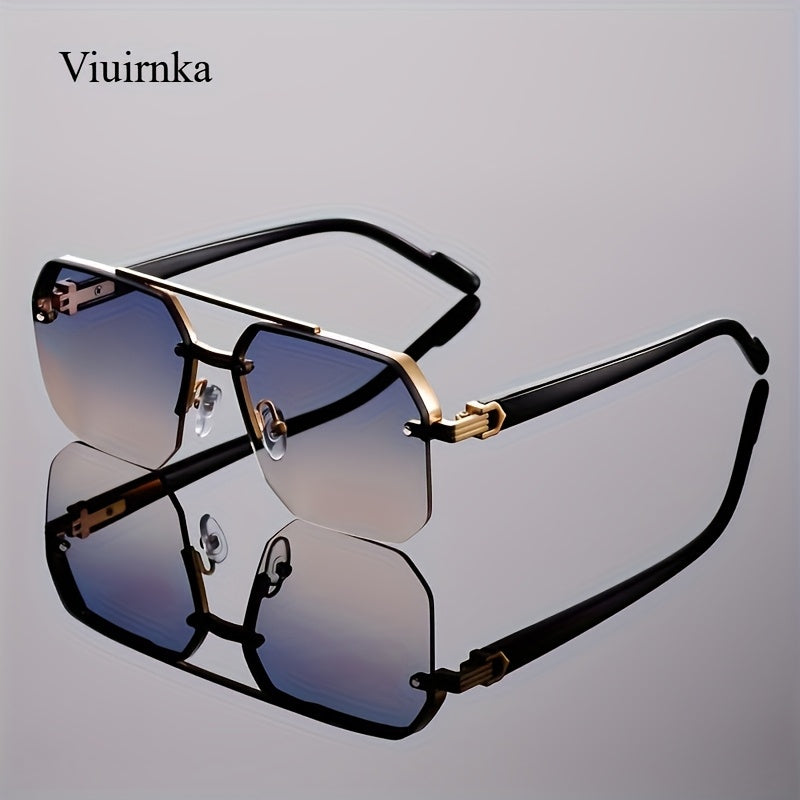 Lunettes vintage semi-cerclées mode unisexe – Monture légère en polycarbonate avec charnières métalliques, lunettes décoratives pour fêtes, école, usage quotidien, Halloween, Noël et occasions festives