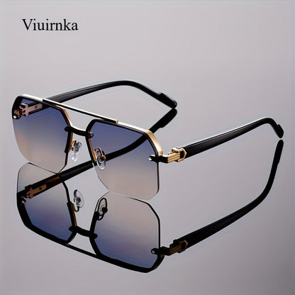 Lunettes vintage semi-cerclées mode unisexe – Monture légère en polycarbonate avec charnières métalliques, lunettes décoratives pour fêtes, école, usage quotidien, Halloween, Noël et occasions festives