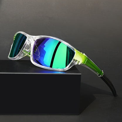 Lunettes de soleil polarisées enveloppantes pour hommes et femmes – Style sport rétro, verres TAC et monture PC légère, lunettes avec protection UV pour la conduite, le cyclisme et les activités de plein air