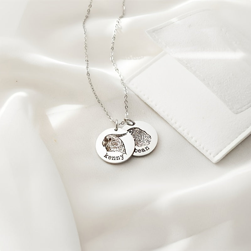 Collier médaillon personnalisé pour portrait d'animal de compagnie – Bijou photo fait main pour chien et chat, argent, or, or rose, 1 à 3 médaillons – Cadeau pour amoureux des animaux, collier comm émoratif et d'anniversaire