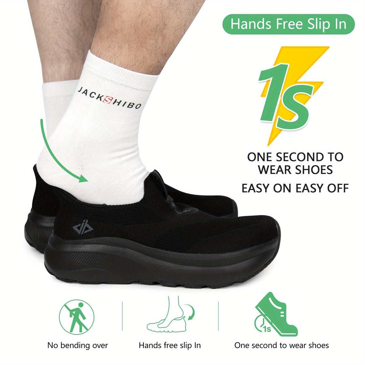 Baskets orthopédiques à enfiler mains libres pour hommes – Large boîte à orteils, soutien de la voûte plantaire, coussinet métatarsien, semelle à zéro drop rembourrée, tige en maille, chaussures de marche pour le confort et le soulagement de la douleur