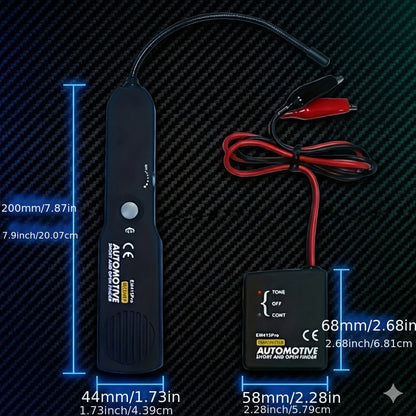 Kit de traçage de câbles automobile EM415PRO, testeur de circuit 6-42V CC – Localisation rapide des fils coupés et des courts-circuits avec sonde à induction sans contact – Outil de diagnostic électrique indispensable pour la réparation automobile