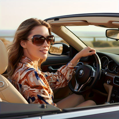 Lunettes de soleil oversize pour femme, protection UV400, verres dégradés, monture large, lunettes tendance, plusieurs coloris disponibles