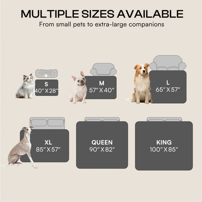 Couverture imperméable pour animaux, jeté réversible en polaire Sherpa, protège-canapé et lit pour chiens et chats, lavable en machine, tailles S, M, L, XL, gris clair, kaki, beige, gris foncé
