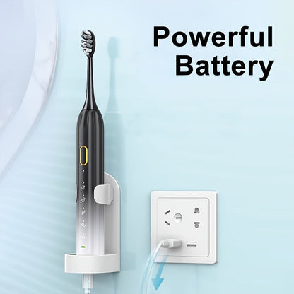 Sonic Electric Toothbrush IPX8 Waterproof USB Rechargeable with 5 Replacement Brush Heads Smart Timer Metal Shaft for Adults Men Women Couple Style Rechargeable Oral Care