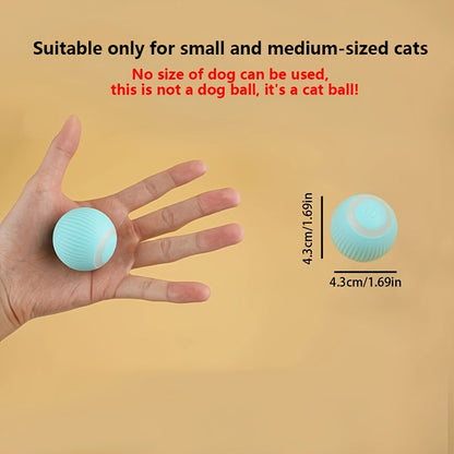 Jouet automatique intelligent pour chat – Balle roulante électrique avec plumeau, jouet interactif anti-ennui pour chats d'intérieur, alimentation par USB ou piles